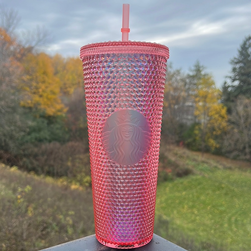 Starbucks Thailand Exclusive 2022 Flamingo Bling Red Pink Plastic Venti Tumbler!